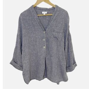 J Jill Pure linen 3/4 sleeve tunic XL Petite